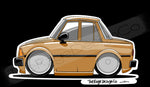 Sticker - Mazda 626 Sedan Gold/Brown