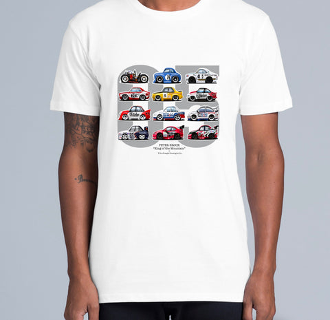 Peter Brock “King of the Mountain” Tshirt white